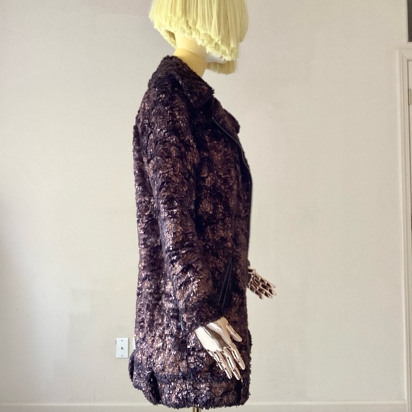 Opening Ceremony Faux Fur Brown Bronze Coat XS - Picture 2 of 6